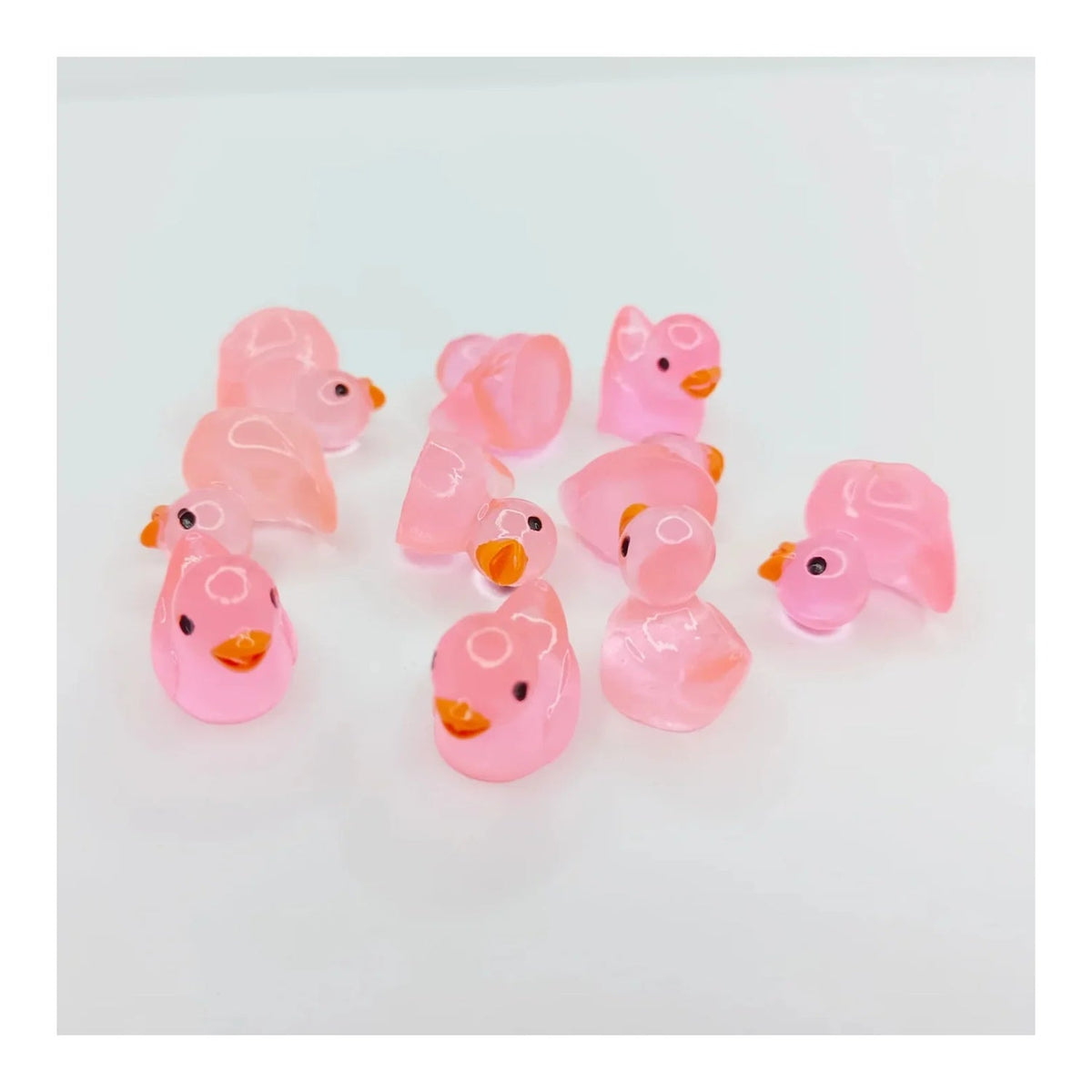 10 Miniature Glow-in-the-Dark Garden Ducks