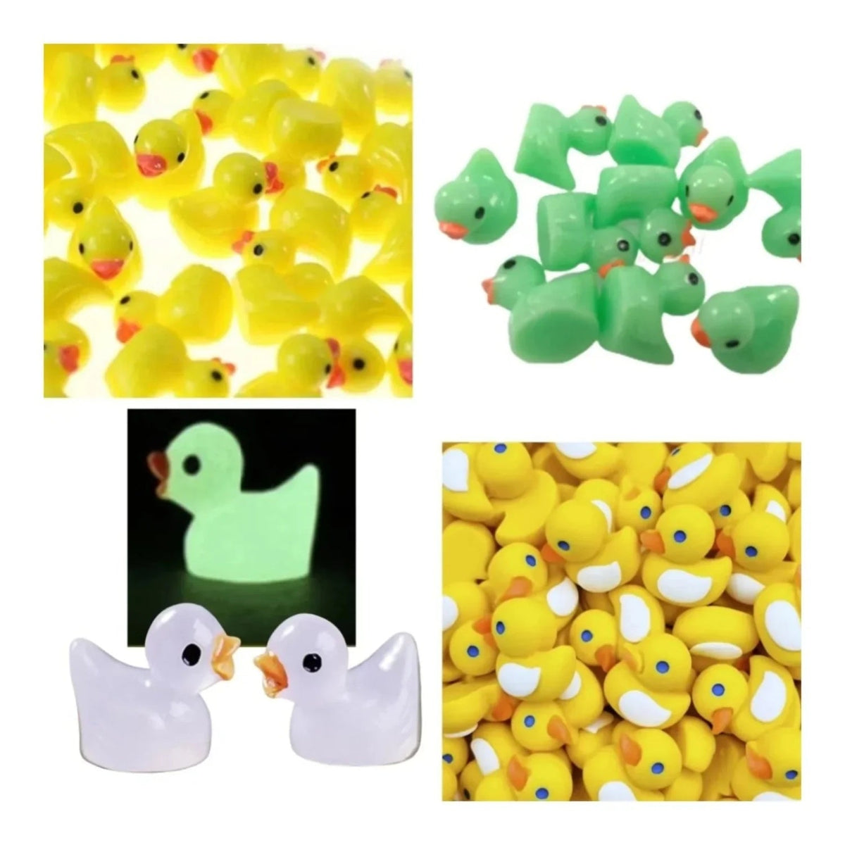 10 Miniature Glow-in-the-Dark Garden Ducks