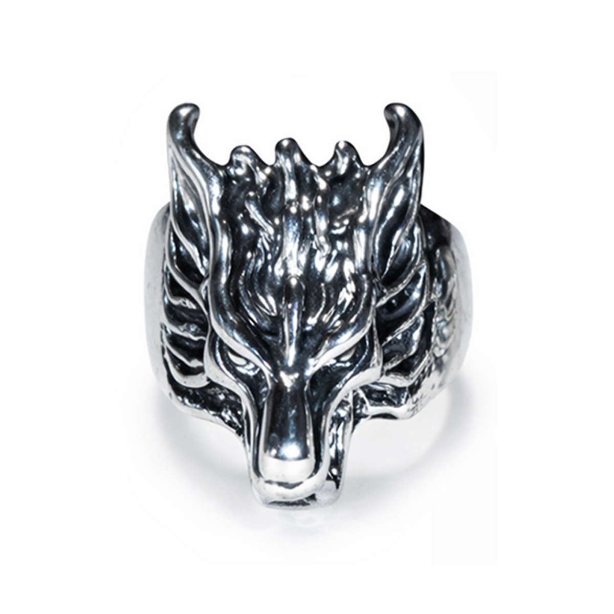 Dragon Goat Tiger Wolf Head Ring – Type 3 Size 9 U.S. 59mm