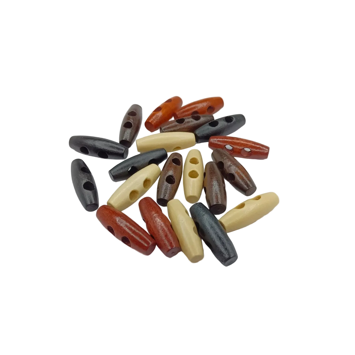 Wood Sewing Horn Toggle Buttons 4pcs or 20pcs