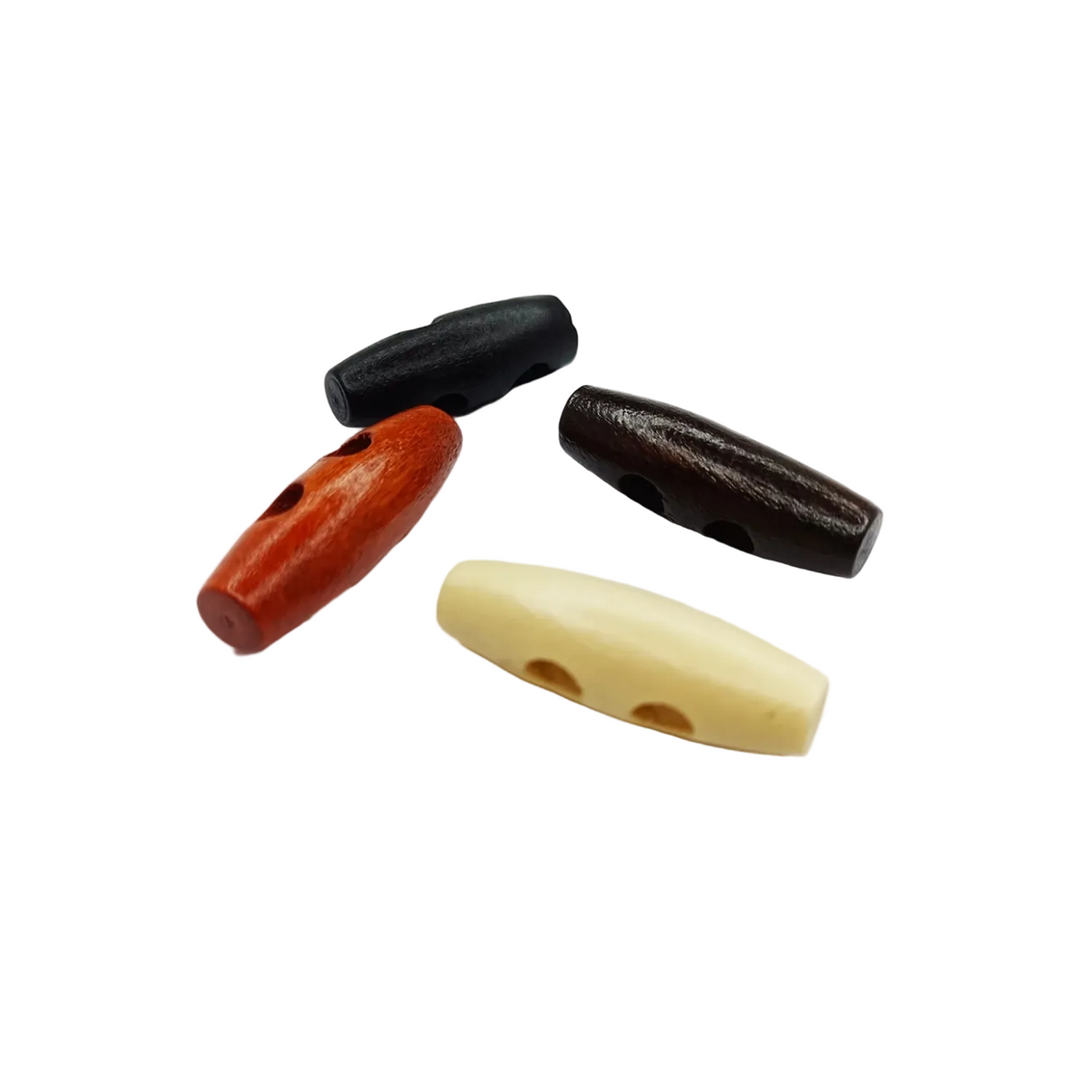 Wood Sewing Horn Toggle Buttons 4pcs or 20pcs – 4pcs / Mixed
