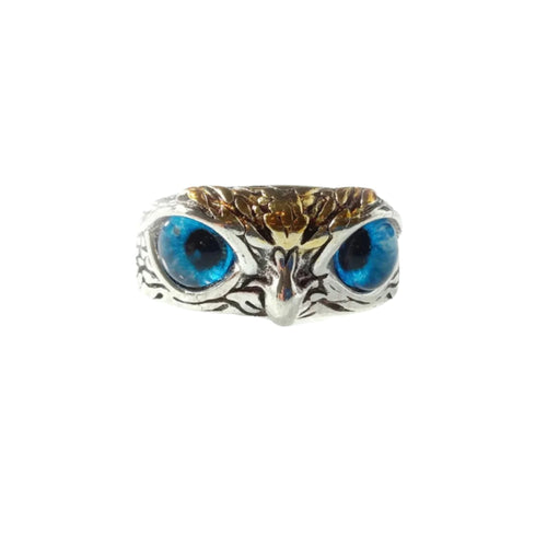 Owl Bird Ring Kids Adjustable | Blue Eyes Gold Colour Forehead | Asia Sell 