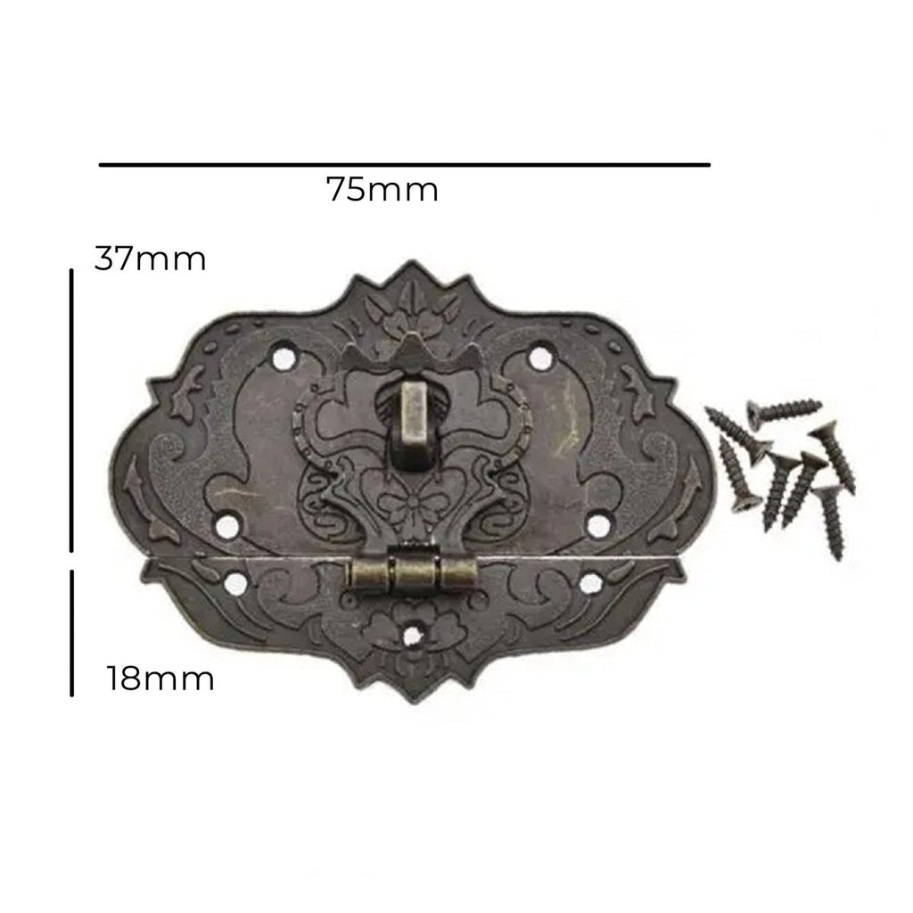 Antique Brass Hasp Hinge Latch for Wooden Cases