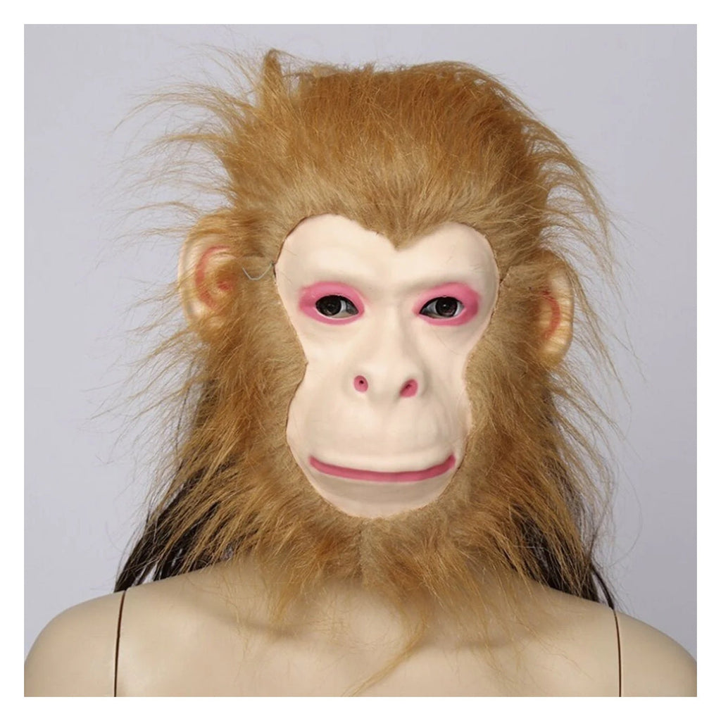 Ape Full Face Mask Monkey Fur Costume