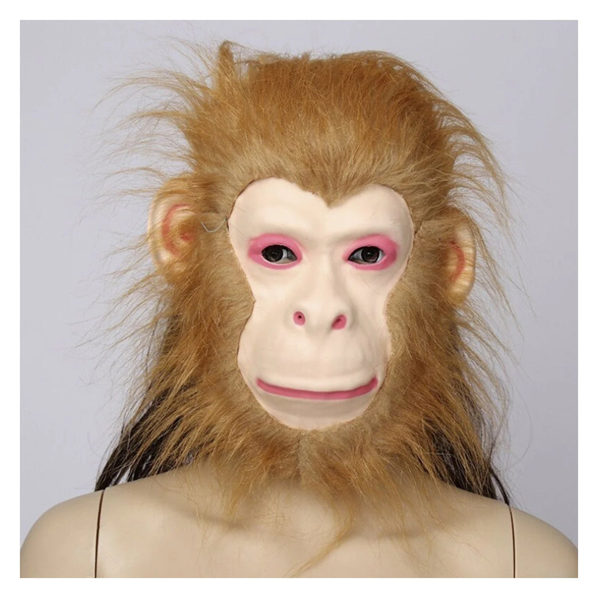 Ape Full Face Mask Monkey Fur Costume