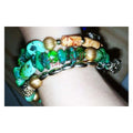 Crystal Charms Beaded Bracelet Women Ethnic Imitation Stone Bangles