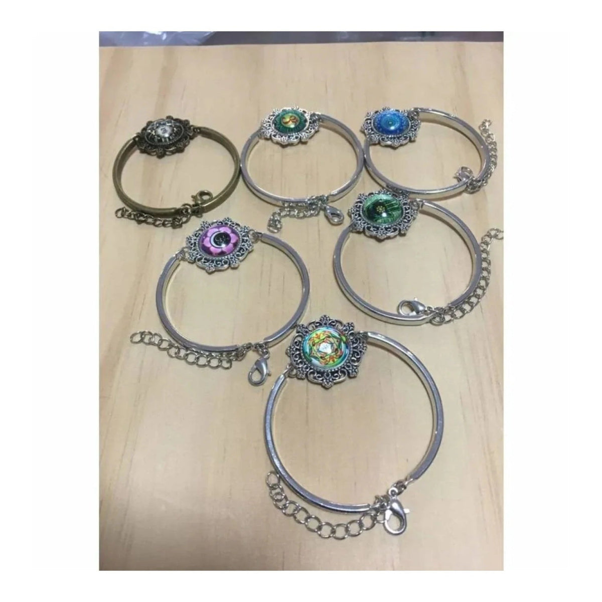 Cabochon Bracelet Armband 16mm Om Mandala