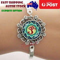 Cabochon Bracelet Armband 16mm Om Mandala – Om Green