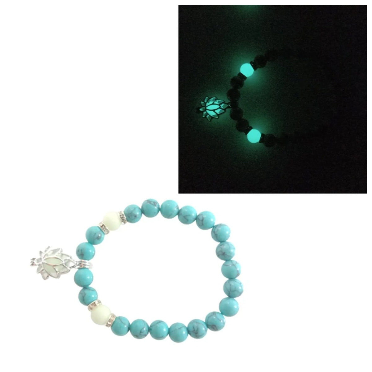 Luminous Glow In The Dark Lotus Charm Bracelet – Spheres 2