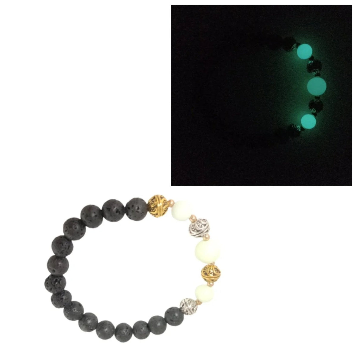 Luminous Glow In The Dark Lotus Charm Bracelet – Spheres