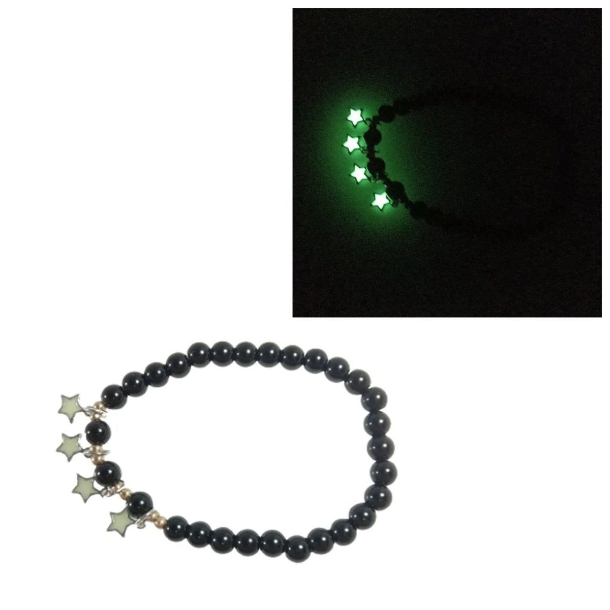 Luminous Glow In The Dark Lotus Charm Bracelet – Stars 2