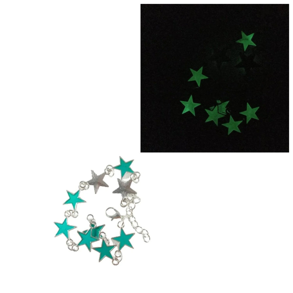 Luminous Glow In The Dark Lotus Charm Bracelet – Stars