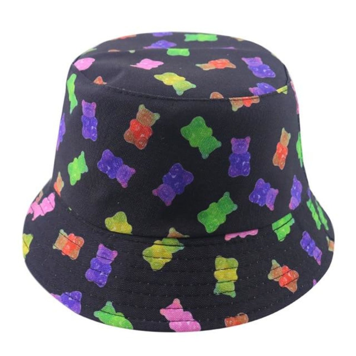 Bucket Hat with Cow Pattern and Colourful Checkerboard
