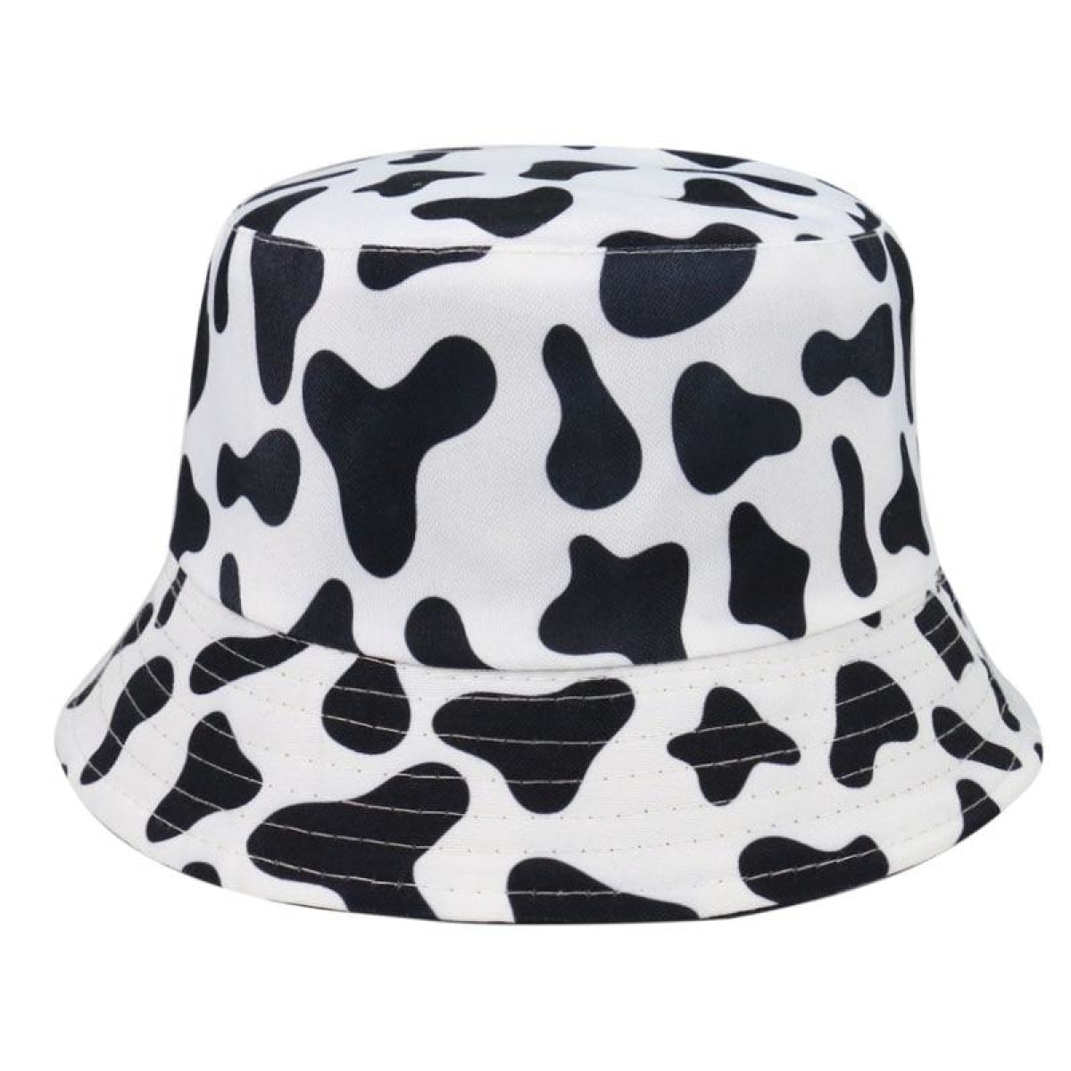 Bucket Hat with Cow Pattern and Colourful Checkerboard – Cow