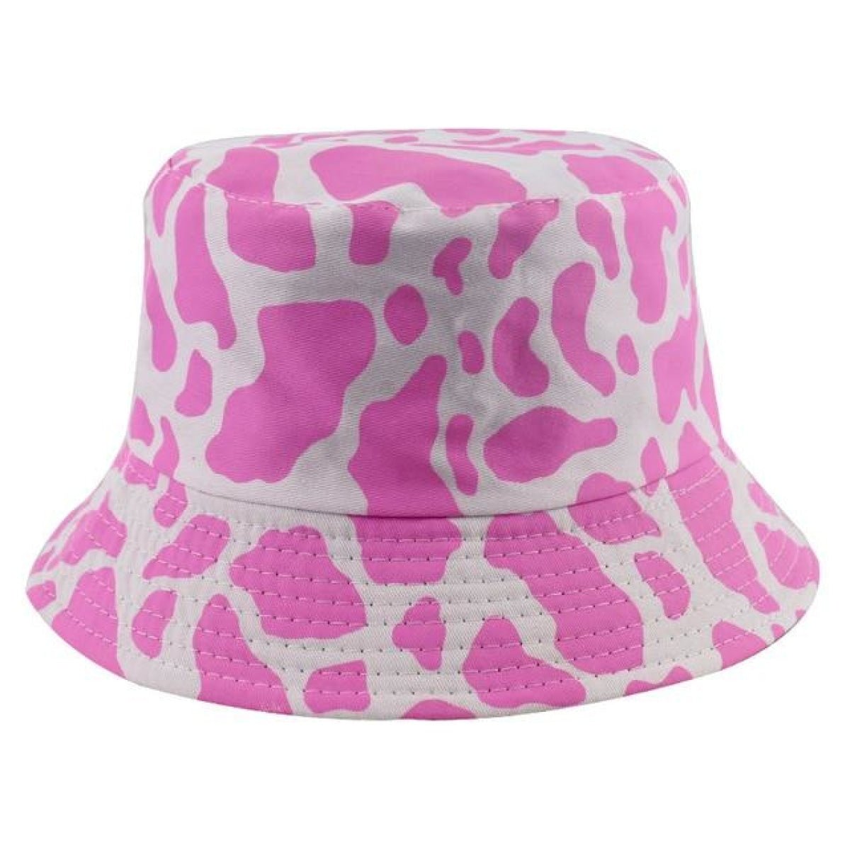 Bucket Hat with Cow Pattern and Colourful Checkerboard