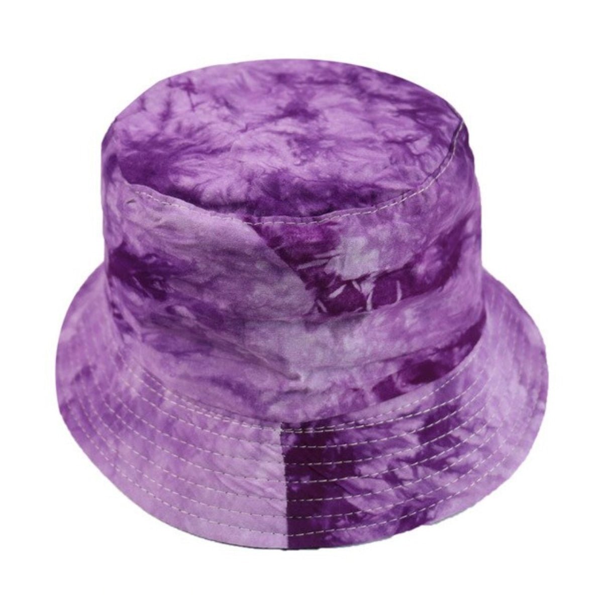 Bucket Hat with Cow Pattern and Colourful Checkerboard – Purple