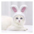 Bunny Ears Party Mask for Cats and Dogs – Medium, White & Pink