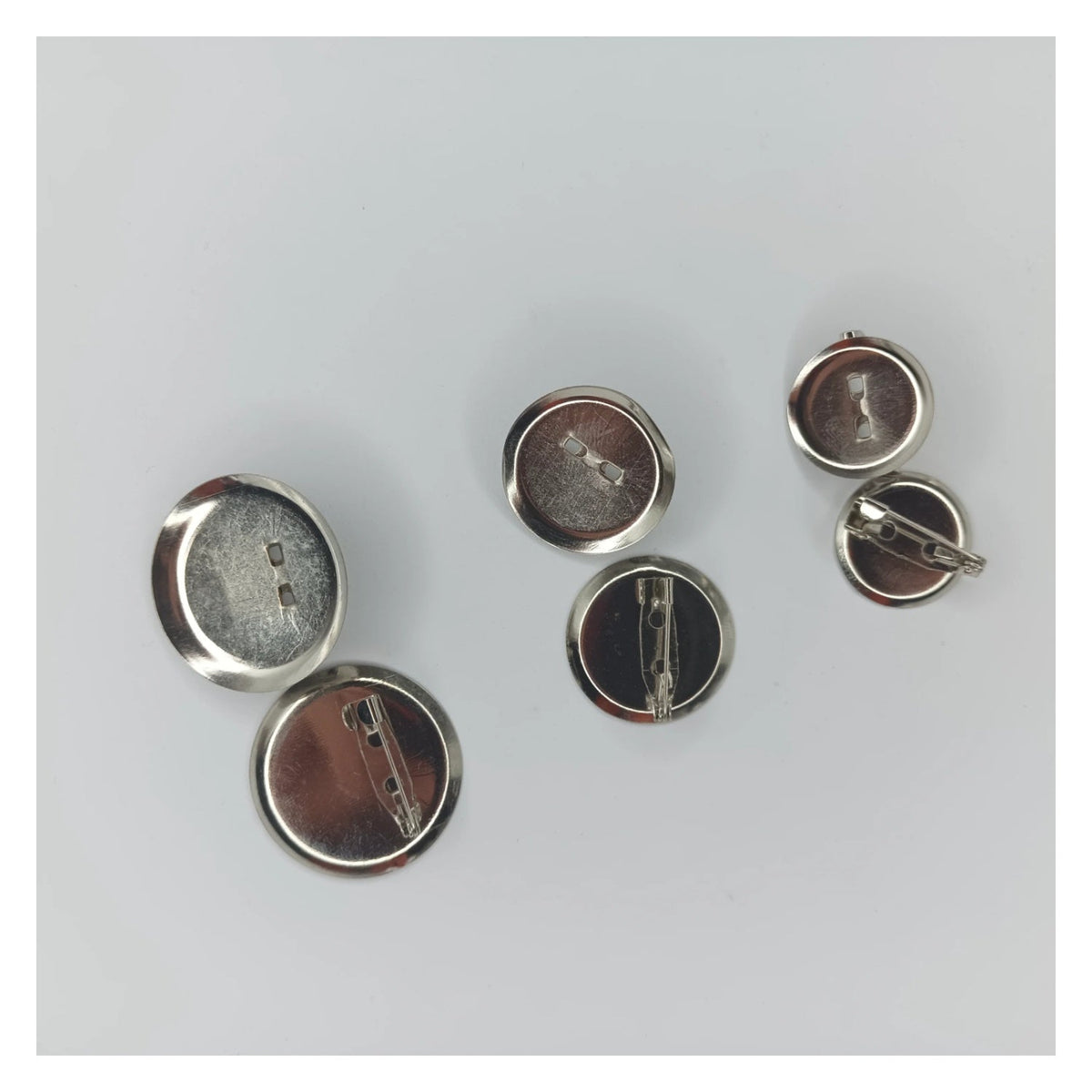 Cabochon Holders Safety Pin Backing 15 pcs 20mm-30mm OD