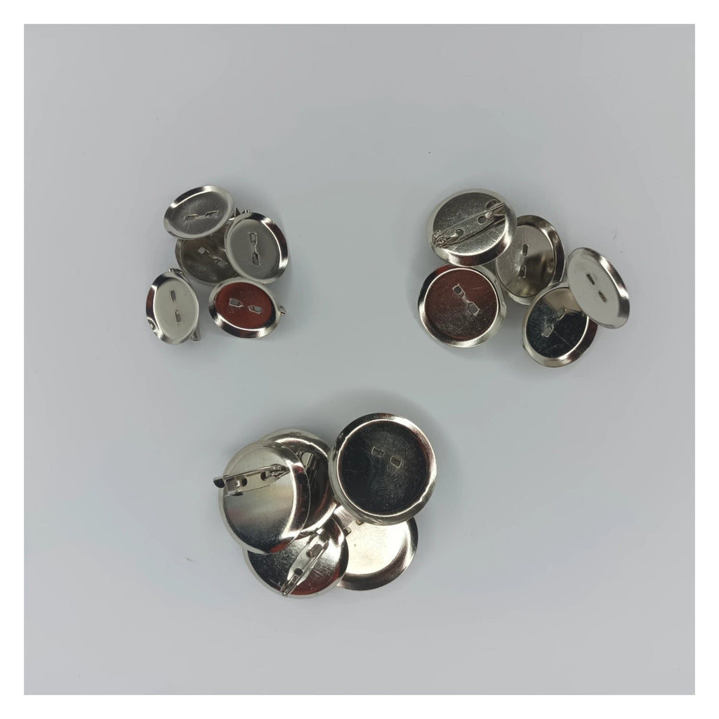 Cabochon Holders Safety Pin Backing 15 pcs 20mm-30mm OD