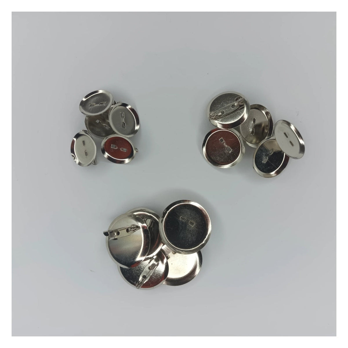 Cabochon Holders Safety Pin Backing 15 pcs 20mm-30mm OD