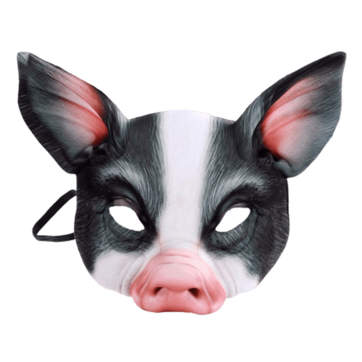 Kids Animal Half-Face Mask – Fox Pig Rabbit Tiger – Black Pig
