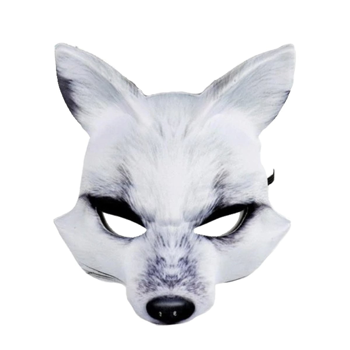 Kids Animal Half-Face Mask – Fox Pig Rabbit Tiger – White Fox