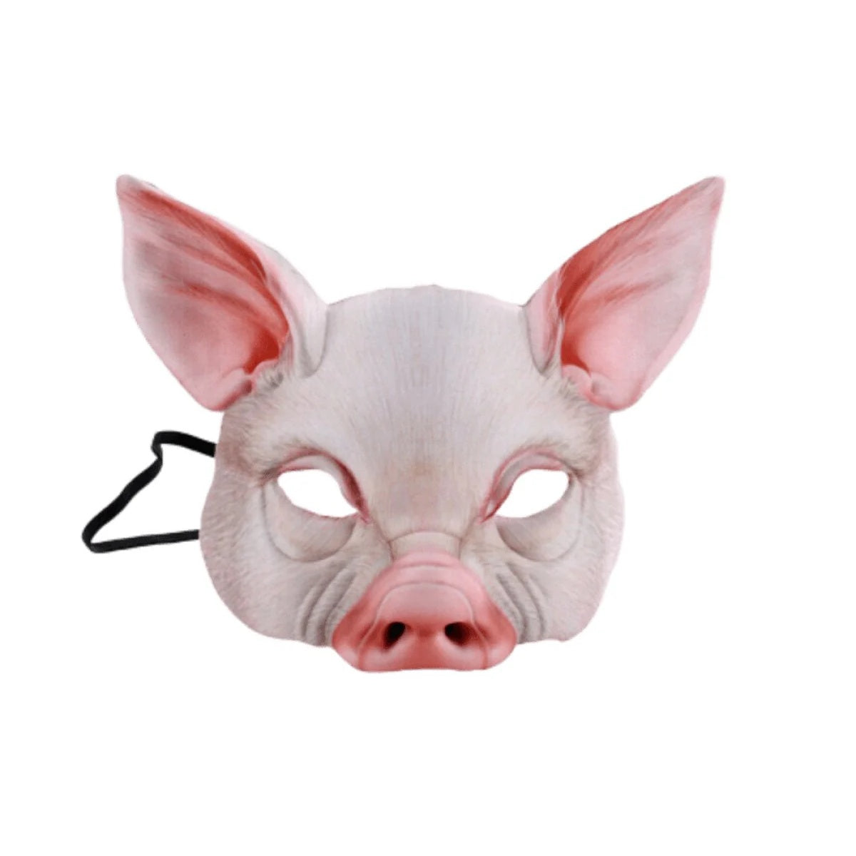 Kids Animal Half-Face Mask – Fox Pig Rabbit Tiger – White Pig