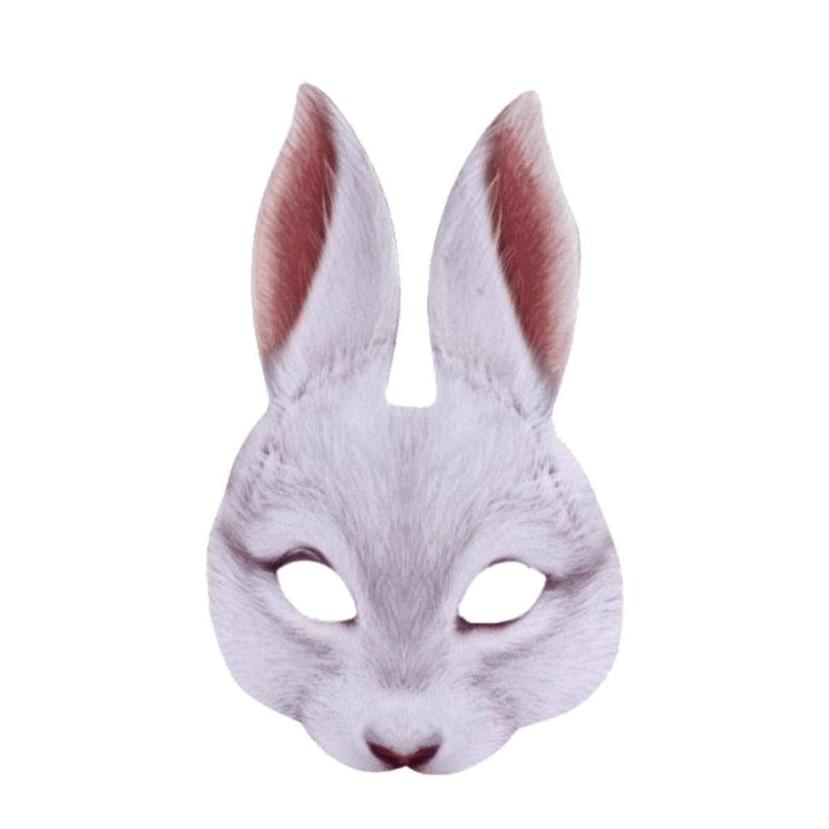 Kids Animal Half-Face Mask – Fox Pig Rabbit Tiger – White Rabbit