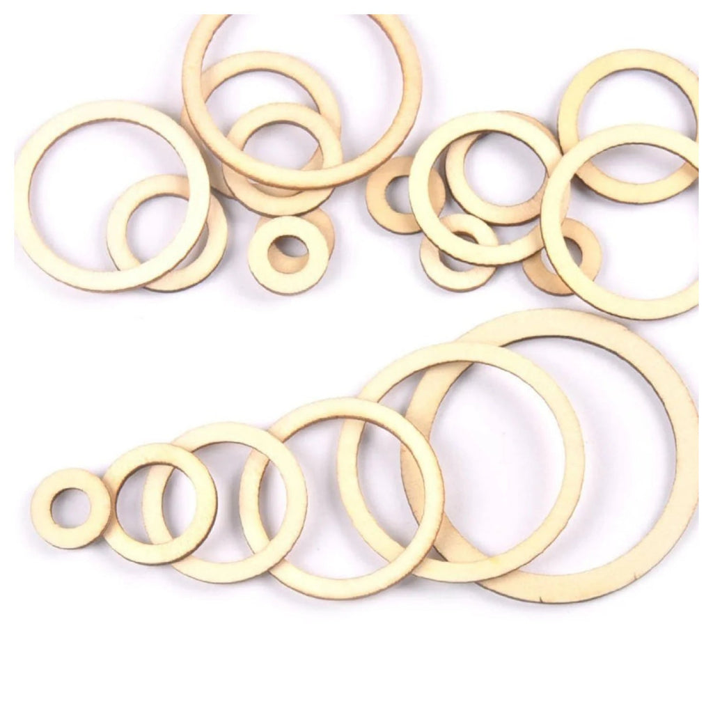 Wooden Craft Circles Assorted 20-75mm