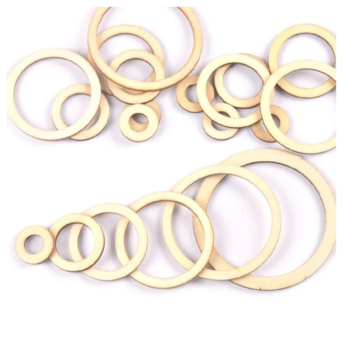 Wooden Craft Circles Assorted 20-75mm