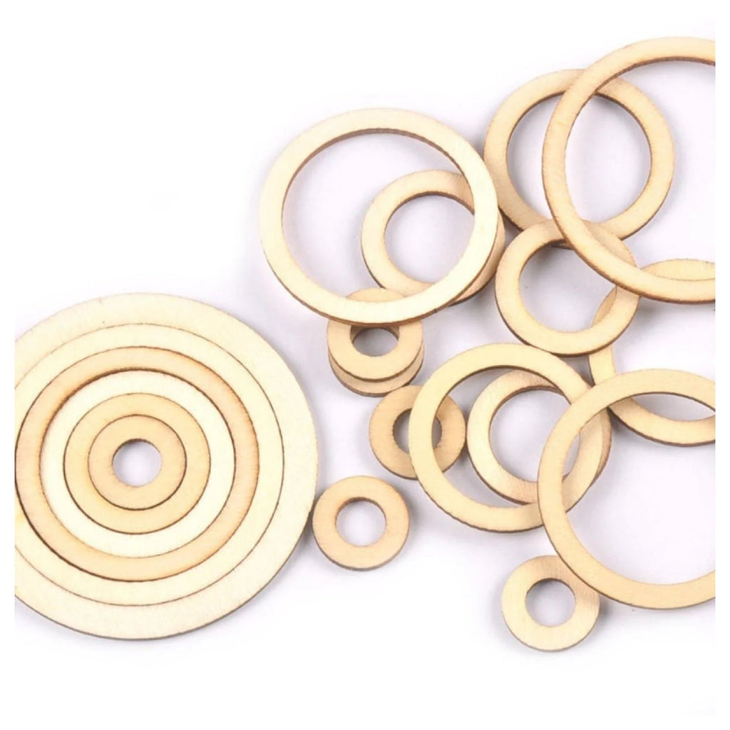 Wooden Craft Circles Assorted 20-75mm