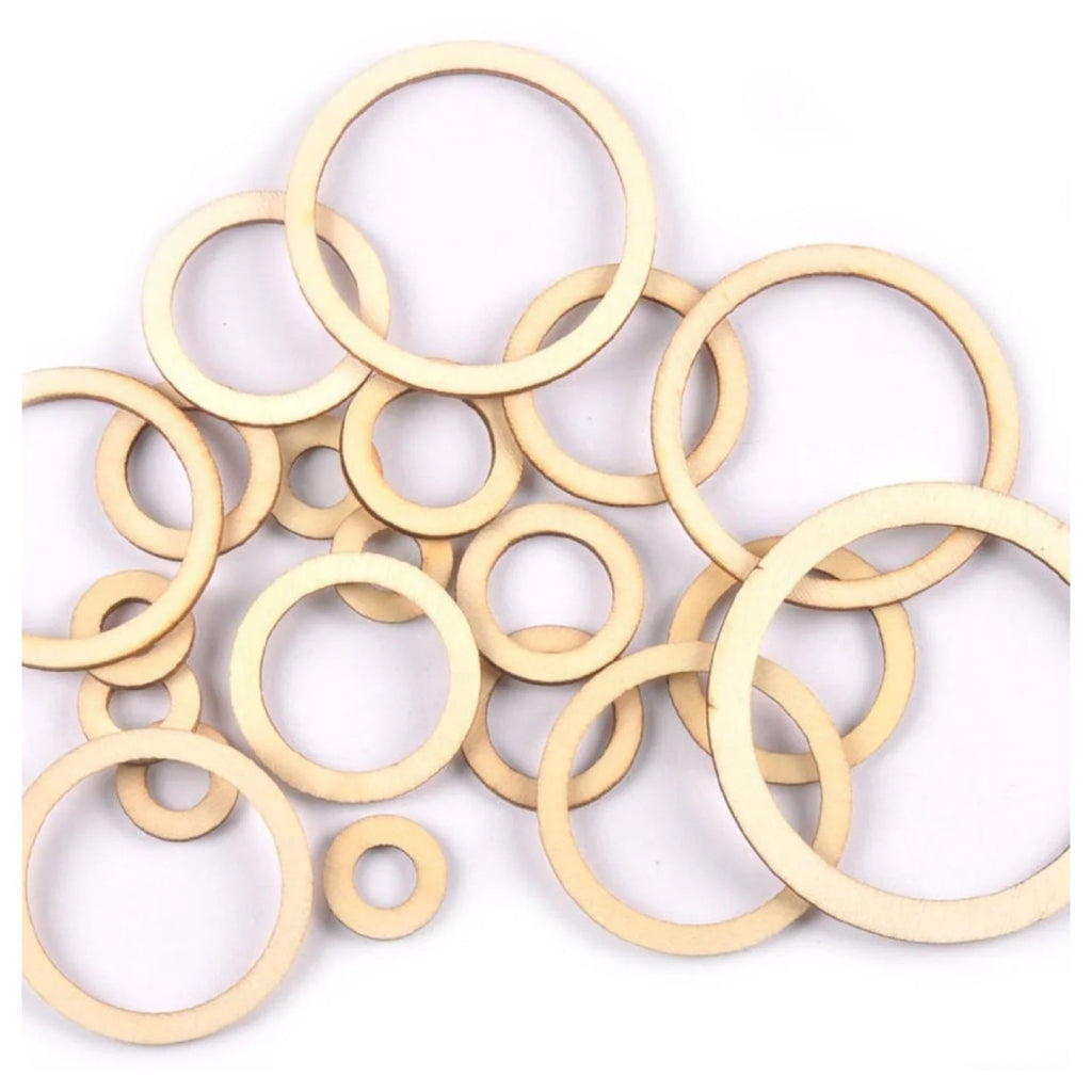 Wooden Craft Circles Assorted 20-75mm
