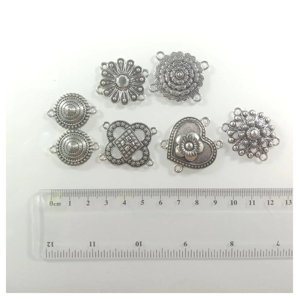 Clock Theme Bronze Silver Pendant Charms with Loops – 1