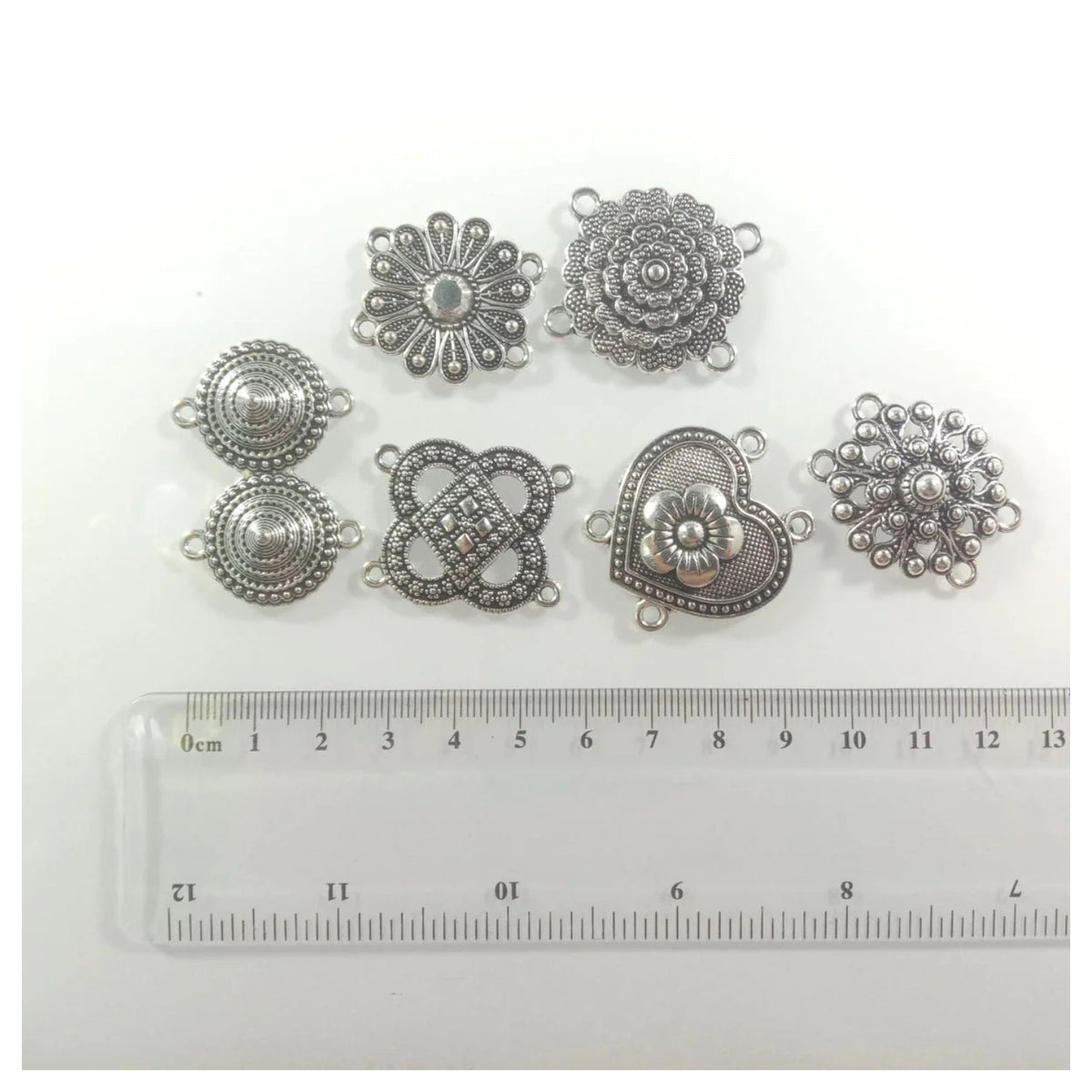Clock Theme Bronze Silver Pendant Charms with Loops – 1
