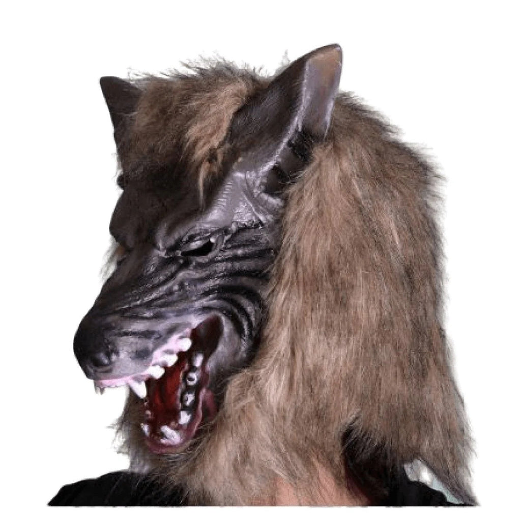 Clown Wolf Teddy Rabbit Animal Mask Horror Scary Halloween Full Face Costume Party - Brown Wolf - Asia Sell