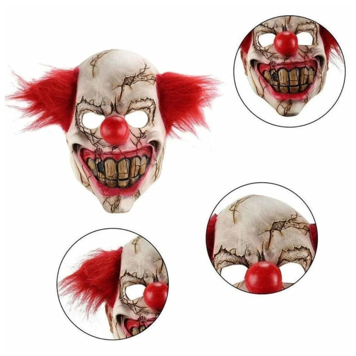 Clown Wolf Teddy Rabbit Animal Mask Horror Scary Halloween Full Face Costume Party - Clown - Asia Sell