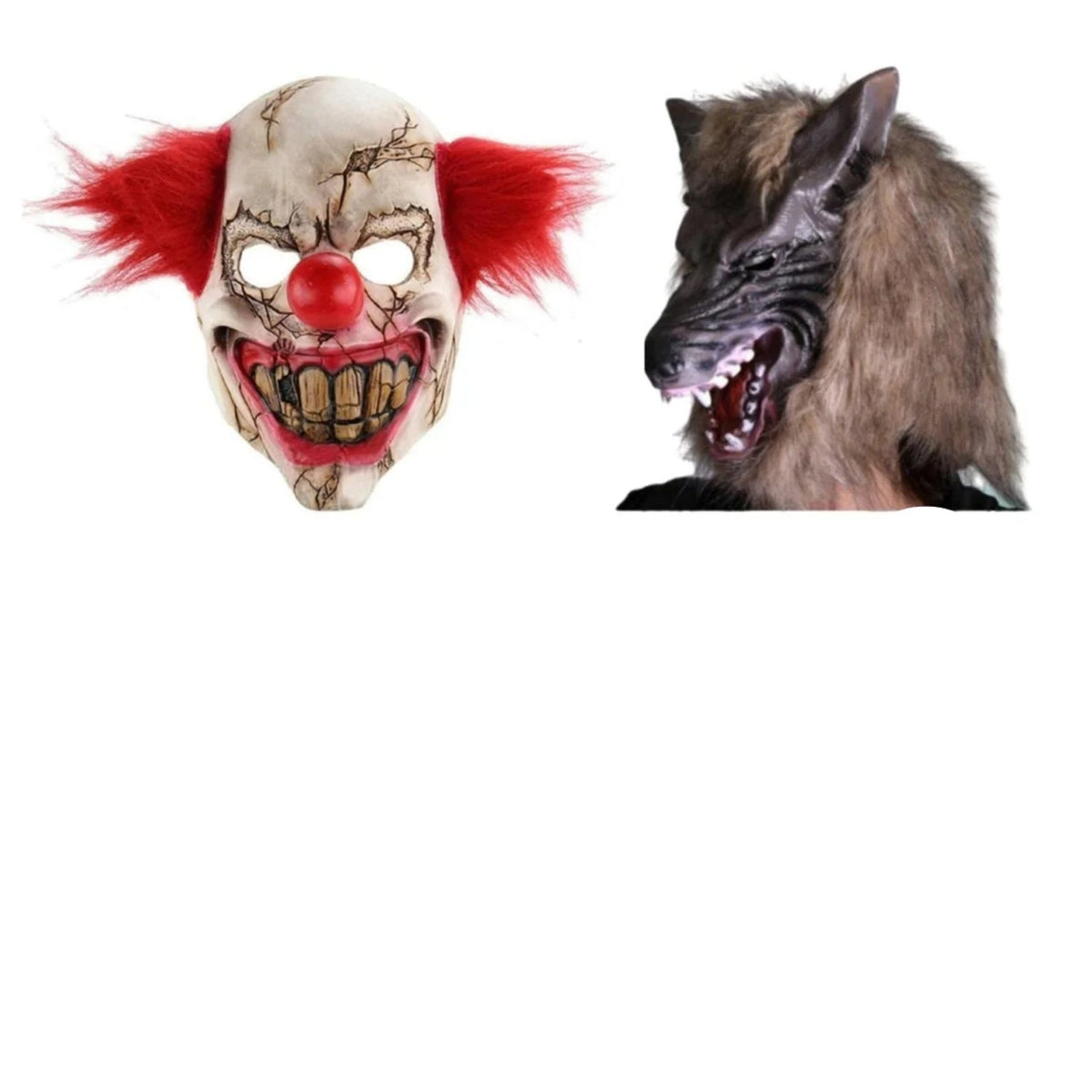 Clown Wolf Teddy Rabbit Animal Mask Horror Scary Halloween Full Face Costume Party - Clown - Asia Sell