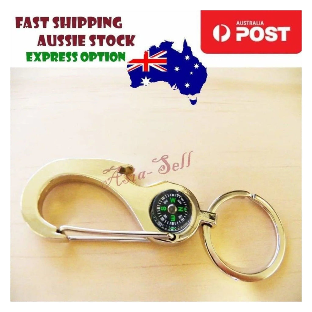 Compass Multifunctional Keychain with Carabiner Hook