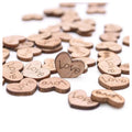 Wooden Love Heart Table Scatter 12x14mm – 100 Pieces