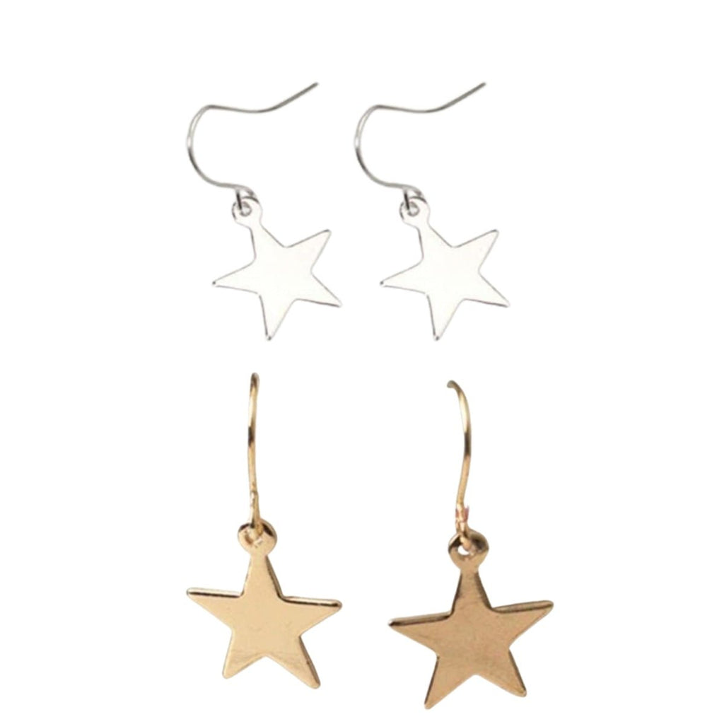 13mm Star Tassel Earrings Gold or Silver