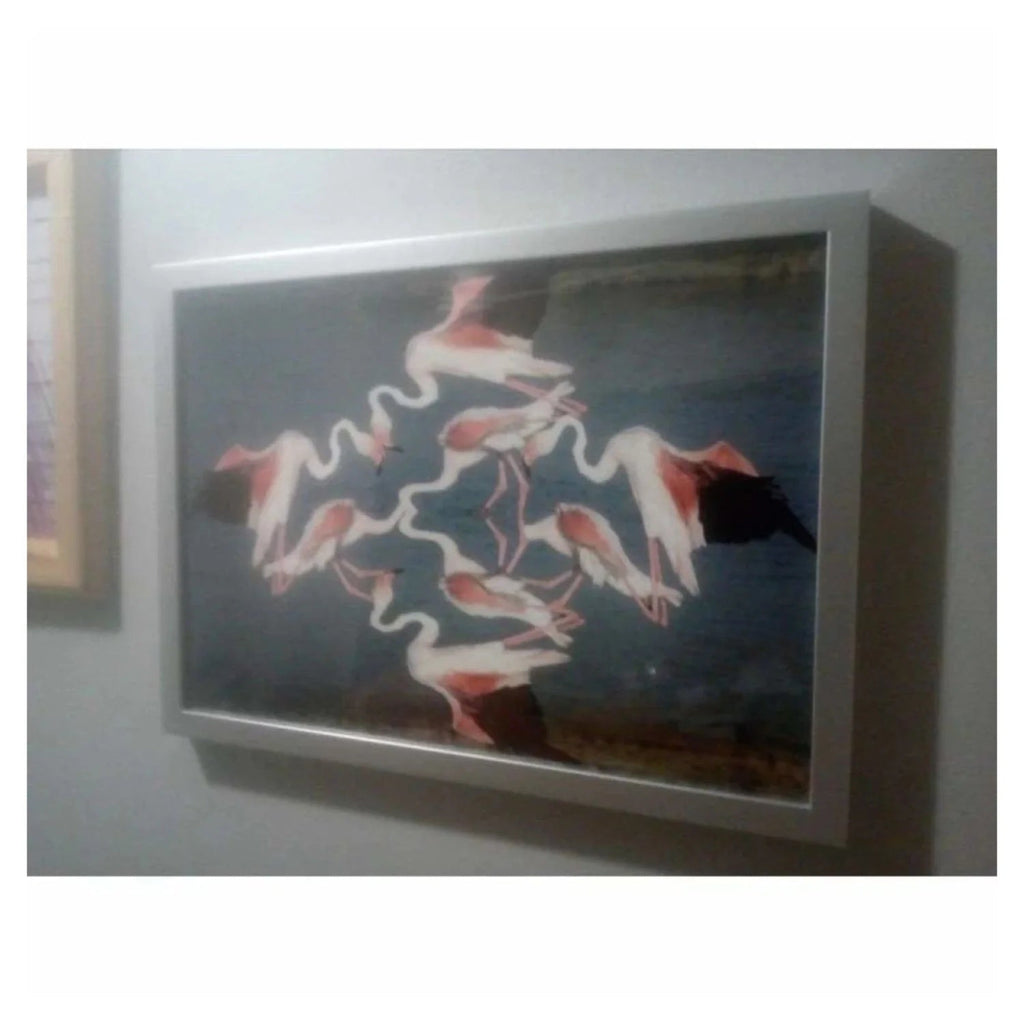 Eight Flamingos Art Flush Mount Wall Frame – A3