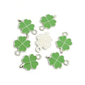 10 Enamel Charms Heart Sunflower Starfish Strawberry Butterfly – 4-Leaf Clovers