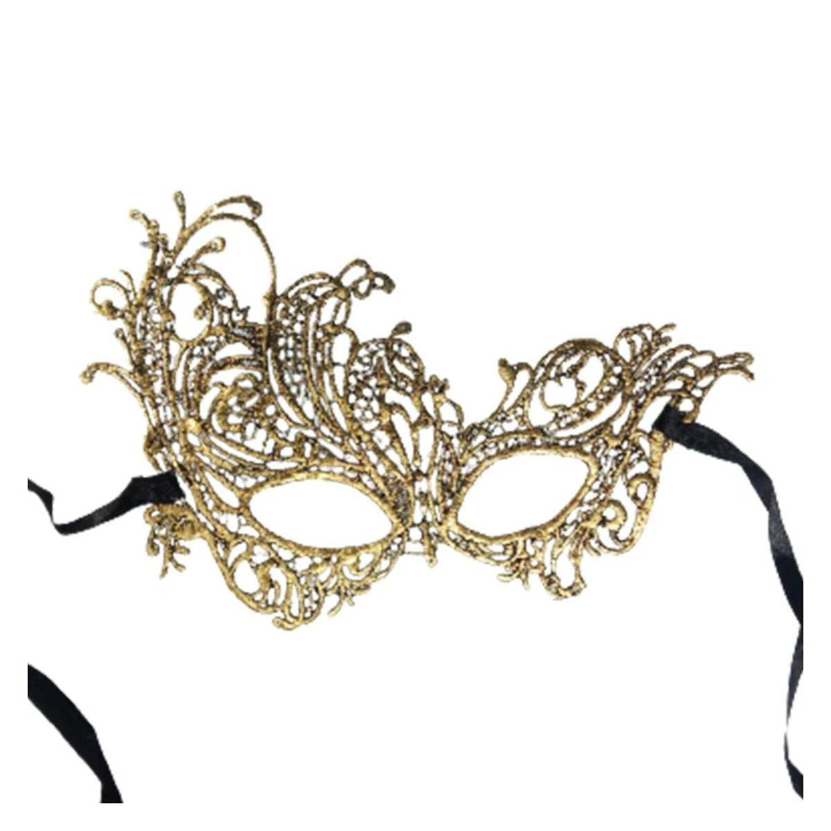 Sexy Lace Venetian Eye Mask – Gold