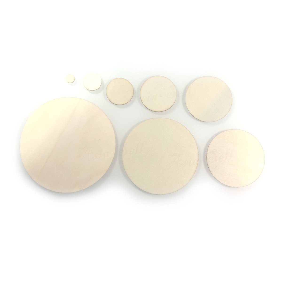 Flat Wooden Circle Craft Forms 10-100mm