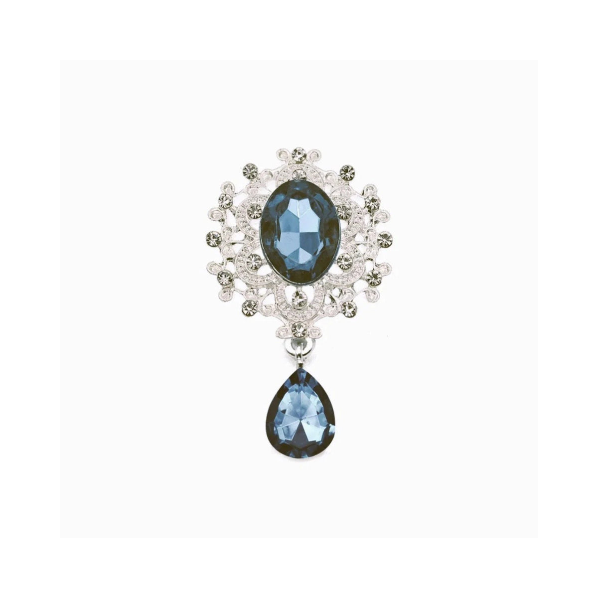 Flatback Rhinestone Cabochon Buttons 45×24mm 5pcs