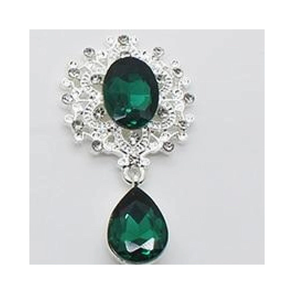 Flatback Rhinestone Cabochon Buttons 45×24mm 5pcs