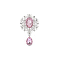 Flatback Rhinestone Cabochon Buttons 45×24mm 5pcs – Light Pink