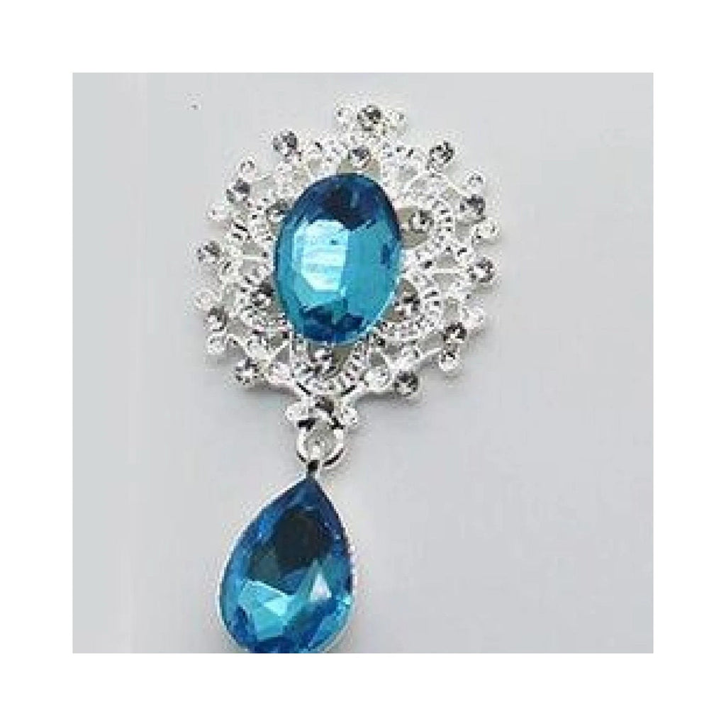 Flatback Rhinestone Cabochon Buttons 45×24mm 5pcs
