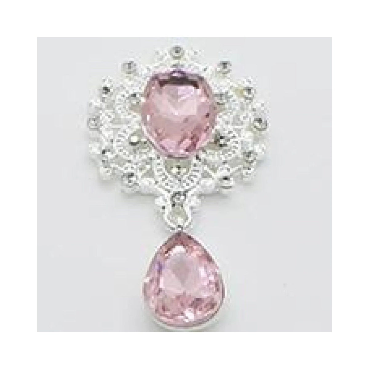 Flatback Rhinestone Cabochon Buttons 45×24mm 5pcs