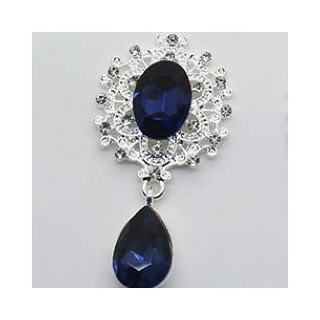 Flatback Rhinestone Cabochon Buttons 45×24mm 5pcs
